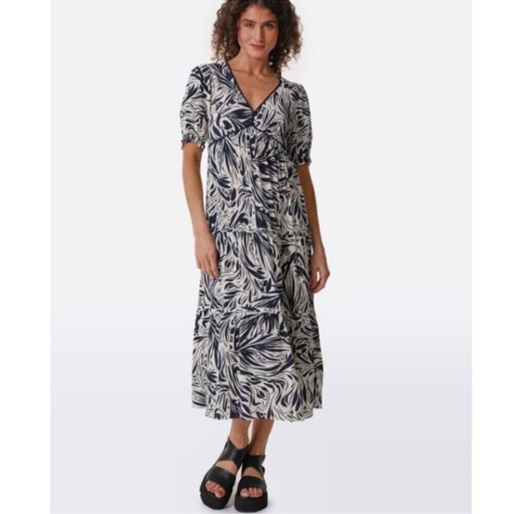 Ba&sh Calas Abstract Print Midi Dress Size XS